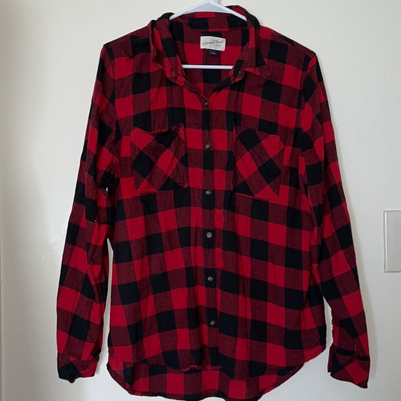 Target Tops - Long sleeve flannel button shirt